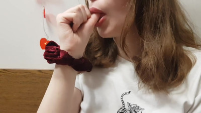 WetSchoolGirl - ASMR Wet Thumb Sucking