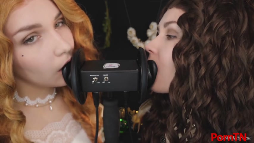 KittyKlaw ASMR - Patreon ASMR TWIN Witches - Ear LICKING - Mouth Sound - Fullthot