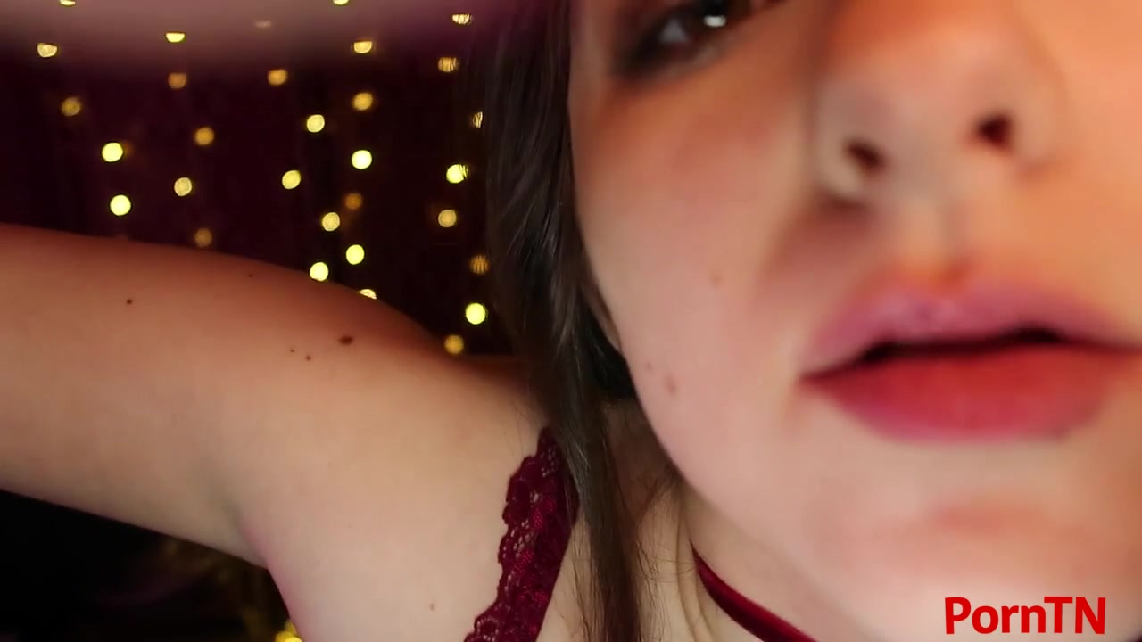 AftynRose ASMR - Christmas Red Lingerie - Before bed kisses and licks - Fullthot